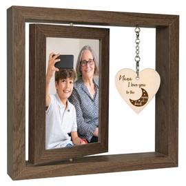 Nana I Love You to the Moon and Back Wood Picture Frame Grandmother Grandma Christmas Birthday Gift, Display Two 4x6 Inch
