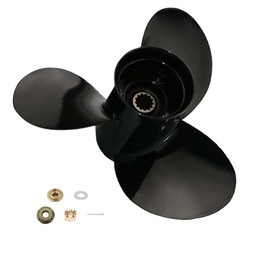 WINGOGO 58100-88L72-019 11 1/8 X 16 Inch 3 Blades 13 Spline Tooth RH Rotation Propeller for Suzuki 35-65 HP Aluminum Alloy Boat Prop with Hub Kit