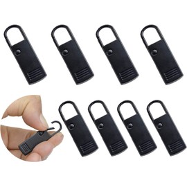 XINYUICEAN Reemplazo de Tirador de Cremallera para Chaquetas, 20 Piezas Repuestos de Cremallera Abrigos Equipaje Maletas, Repuestos para Zipers Herramienta de Agarre de Repuesto Spare Zipper (Negro)