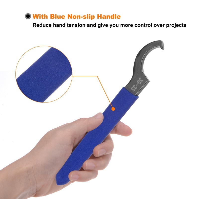 sourcing map C Hook Spanner Wrench 28-32 Nut Shock Wrench