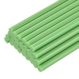 sourcing map Mini Hot Glue Gun Sticks 4-inch x 0.27-inch High Sticky Hot Glue Sticks for Glue Gun, Deep Green 30pcs