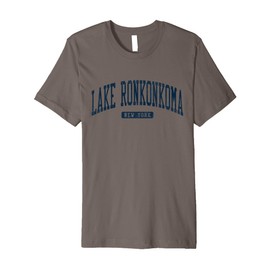 Lake Ronkonkoma New York NY College University Style Blue Premium T-Shirt