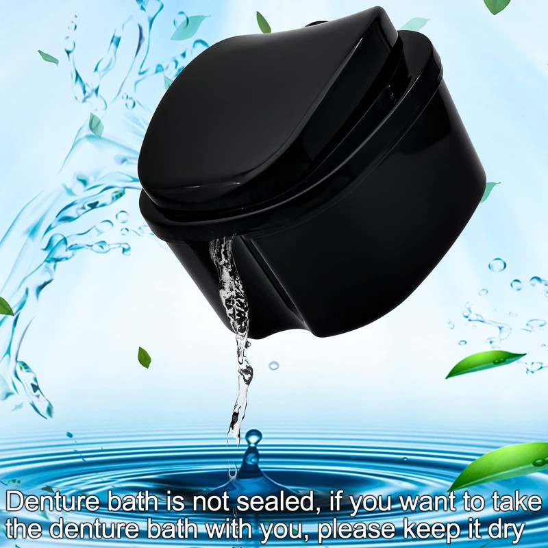 Keedolla 2 Pack Denture Bath Case Partial Denture Cup Retainer