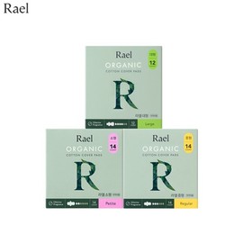 RAEL Organic Cotton Cover Pads Trial Pack 14ea*3box, Size:S