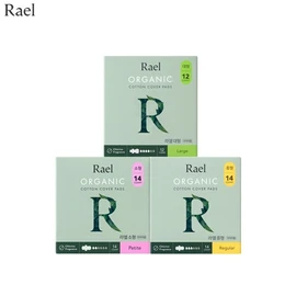 RAEL Organic Cotton Cover Pads Trial Pack 14ea*3box, Size:S