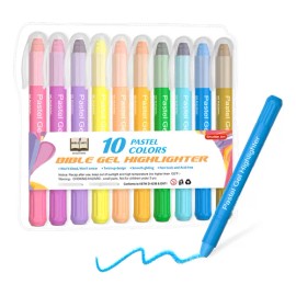 Resaltadores De Gel Pastel 10 Colores Para Biblia Y Estudio