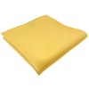 TigerTie Satin Pocket Square in Yellow Golden Yellow Plain