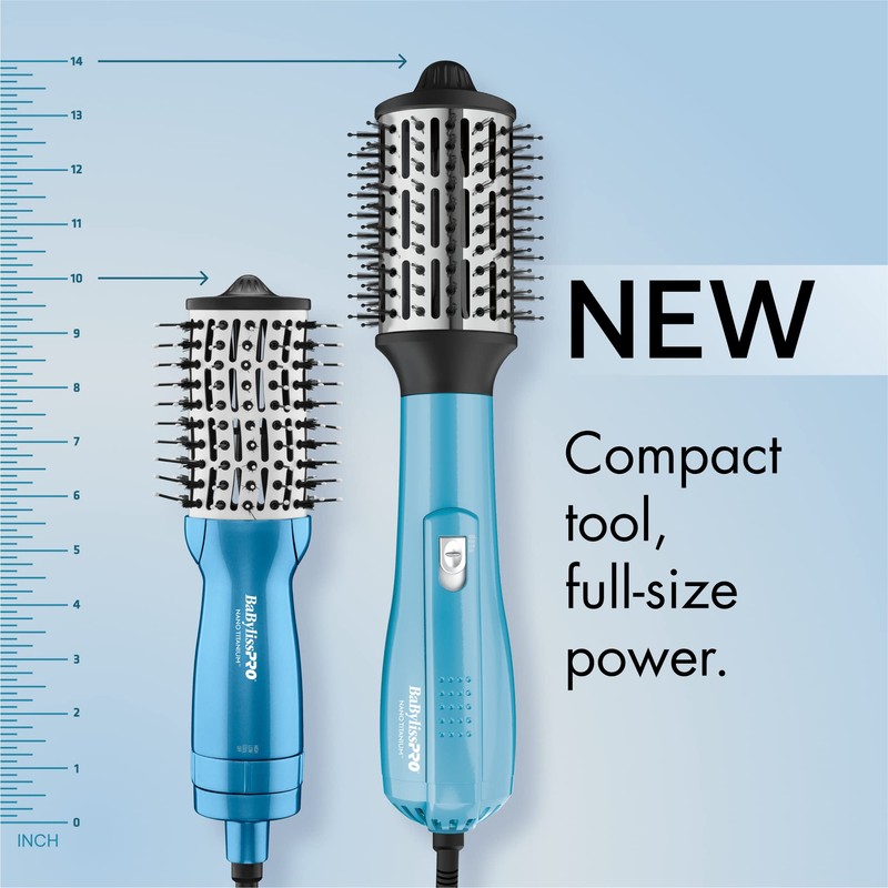 BaBylissPRO Nano Titanium 2 Inch Compact Hot Air Brush, Hair