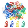 Tupalizy 50PCS Plastic Paper Clips Bookmarks Smooth Colored Paperclip Clamp