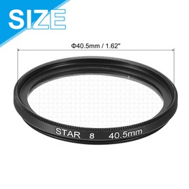 MECCANIXITY 40.5mm Star Lens Filter, Starburst Lens Filter 8 Points Star Camera Lens Filter for Night Scenery Glassworks