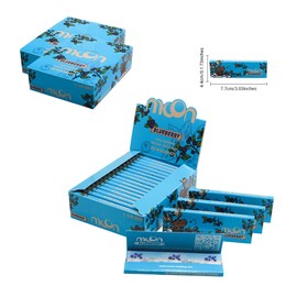 MOON Slow Burning High Quality Wood Pulp Paper Scented Paper 50 Sheets Per Roll Short Size 70x36mm 20 Books/50 Sheets Each 1000 Pieces In Total 14g/M2 Blueberry