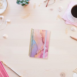 Finocam - Spiral Agenda Design Collection 2025 Week to View Horizontal January 2025 - December 2025 (12 months) Goldy Spanish