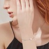 EVER FAITH Letter Bracelet Small Initial Letter L Bracelet 925