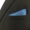 S&W SHLAX&WING Mens Patterned Pocket Squares Business Wedding Blue Green