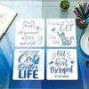 16 Pcs Cat Stencils for Painting Reusable Plastic 6×6 Inch