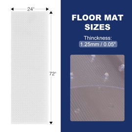 SALLOUS Plastic Runner Mat for Hallway – 2' x 6' Runner Rug for Carpet, Waterproof Vinyl Floor Mat for Carpeted Floors, Slip Resistant Runner Rug with Grips, Carpet Protector for Home (Clear)
