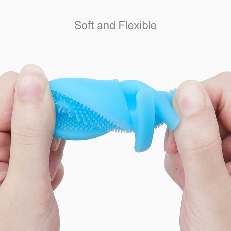 INNERNEED Soft Silicone Facial Cleansing Brush Manual Face Scrubber Exfoliating