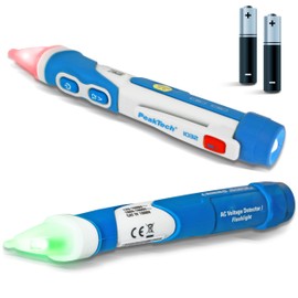 PeakTech 1032 AC Voltage Tester Non-Contact [+ LED Signal Lamp & Vibration] 12-1000 V AC Operating Range, Line Detector, Cable Finder, Phase Tester, Current Tester, Line Finder - 160 x 28 mm