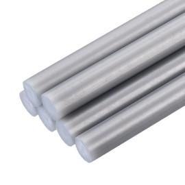 uxcell 6pcs Full Size Hot Glue Sticks for Glue Gun 0.43 x 8 inch Large Glue Sticks, 11 x 200mm Metallic Silver