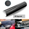 Upgrade 4D Black Carbon Fiber Vinyl Wrap for Cars 12"