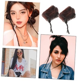 OHPHCALL Straight Bun Hairpiece Updo Hairpiece Ponytail Chignon Hair Clip Hair Accessories