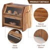 Double Layer Bread Box – Acacia Wood Bread Bin with