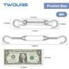 Hook & Hook Turnbuckles Twours 304 Stainless Steel Heavy Duty