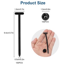 EEEkit 100PCS Nylon Cable Tie Buckles, Heavy Duty Self Locking Zip Ties, Universal Mount Clips for Car Bumper, Engine Bay, Home Wiring