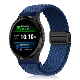 YealRed 18 mm Nylon Bracelet Compatible with Garmin Venu 3S / Venu 2S / Vivomove 3S / Vivoactive 4S, Sports Watch Strap for Garmin Forerunner 255S / 265S, Nylon