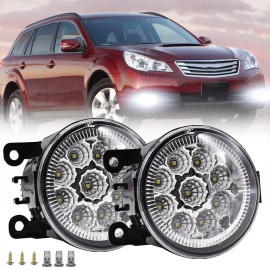 CHUSYYRAY Pair For 2010-2012 Subaru Outback Front Driving Bumper Fog Light Clear Lens Lamp