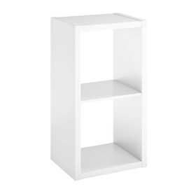 ClosetMaid 2 Cube Storage Shelf Organizer Bookshelf with Open Back, Vertical or Horizontal, Easy Assembly, Wood, White Finish