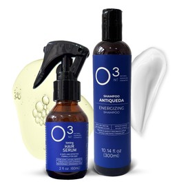 O3NT Energizing Shampoo + Hair Serum Kit - High-Performance Natural Hair Treatment - Ozone Therapy - Strengthening & Toning for Healthy Hair - Shampoo 10.14 Fl Oz Serum 2.03 Fl Oz