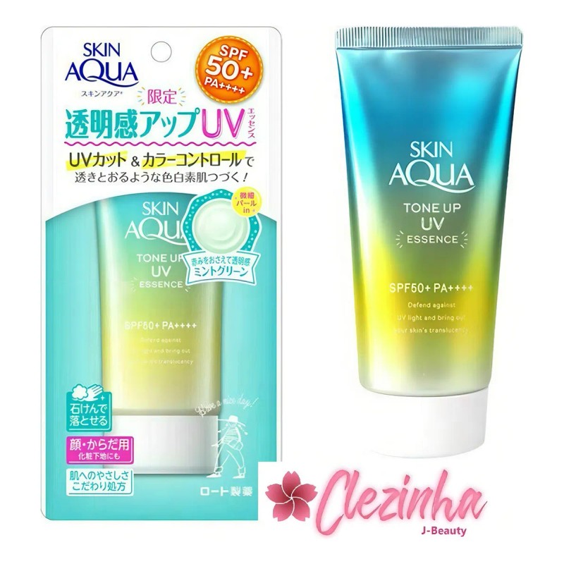 Protector Solar Skin Aqua Tone Essence Mint Green 80g