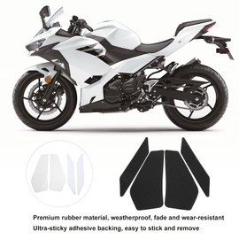 Leapiture Side Gas Knee Grip Protector Motorcycle Gas Tank Traction Pad Side Fuel Knee Grips Decal Antislip Sticker Replacement for NINJA400 2018‑2021