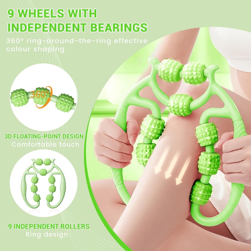 HYran Massage Roller, Massage Roller Legs, Massage Roller with Handle