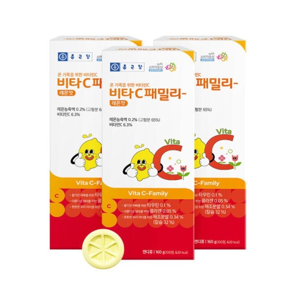 Vita C Family Vitamin C Lemon Flavor 100 Tablets x