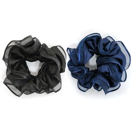 BIANHUAN Hair Ties, Ribbon, Chiffon, Elegant, Mature Look, Adults, Set of 2, Cute, Women's, Hair Accessory, Hair Pony, Fashionable, Hair Ornament