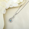 YL Infinity Snowflake Pendant Necklace for Women 925 Sterling Silver