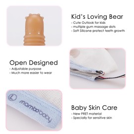 Elfzone Thumb Sucking Stop for Kids - 1-2 Years Old - Silicone Finger Guard for Thumb Sucking with Breathable Mesh Adjustable Thumb Sucking Treatment Kit for 12 Months (Blue, Large)