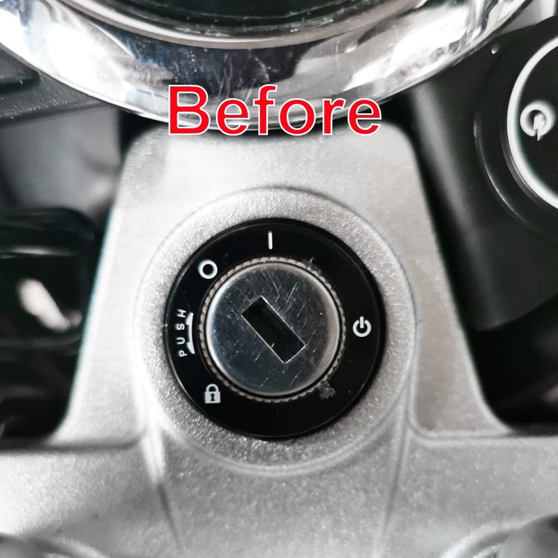 Aluminum Ignition Switch Key Hole Cover Ring Cap Compatible with