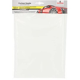NIGRIN Glasfasergewebe 0.5 qm, dicht und robust, ideal für Modellierungen und Reparaturen, 1 Stück
