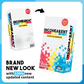 WHAT DO YOU MEME? Incohearent, The Guess the Gibberish Party Game by Relatable, A Funny Card Game for Adults, Great for Bachelorette Party Games or Game Night Games, Includes 400 Cards, Instructions, and 1 Sand Timer