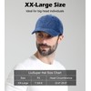 XXL Hats for Men Big Head, Low Profile Washed Large