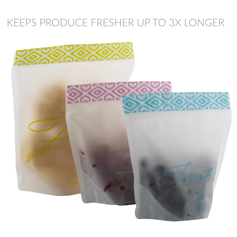 Simplify for Green Living 3 PC Reusable Snack, Work Lunch,