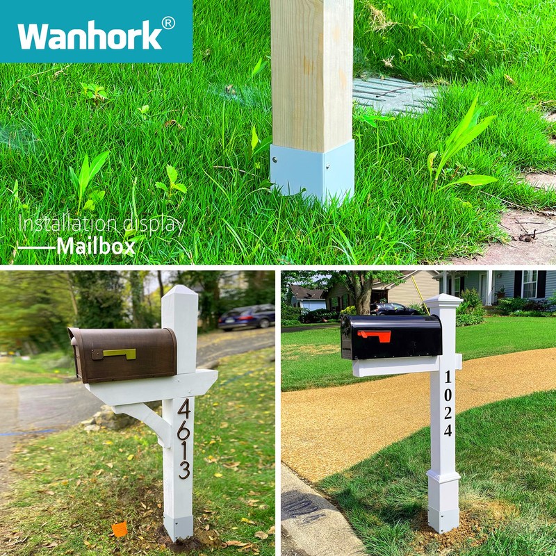 Wanhork 304 Stainless Steel Adjustable Post Protector (Range 3-6in), Protect