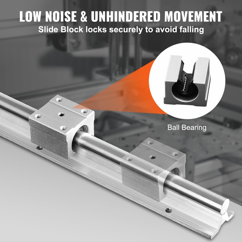 VEVOR Linear Rail Slide SBR20-800mm 2 PCS and 4 PCS
