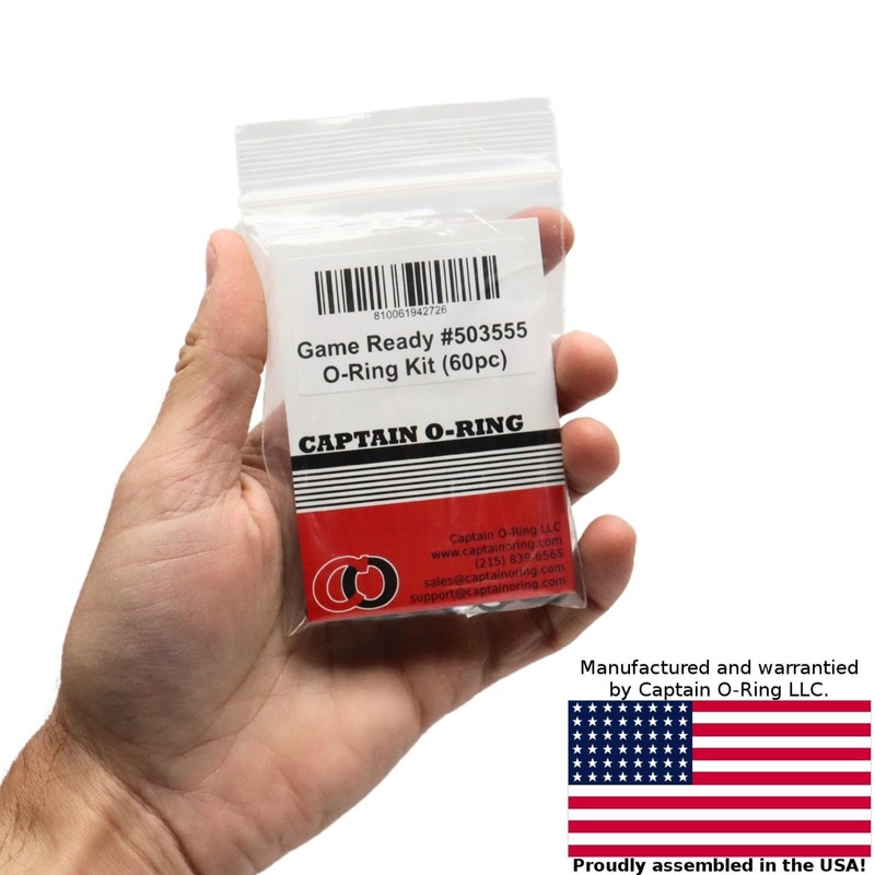 Captain O-Ring Replacement 60pc O-Ring Set #503555 for Game Ready