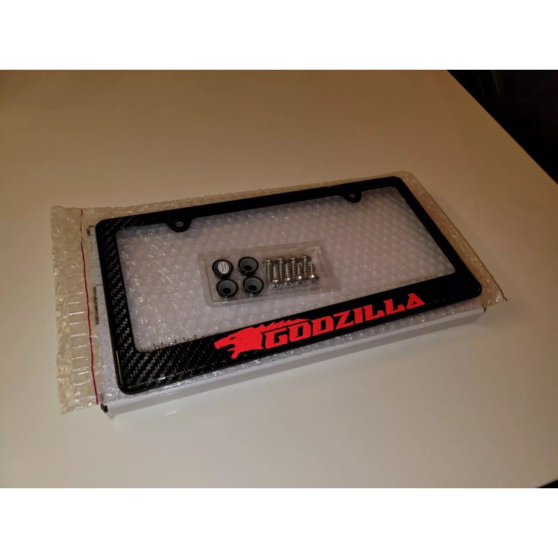 Godzilla GTR (Red) Godzilla GTR 100% Carbon Fiber License Plate