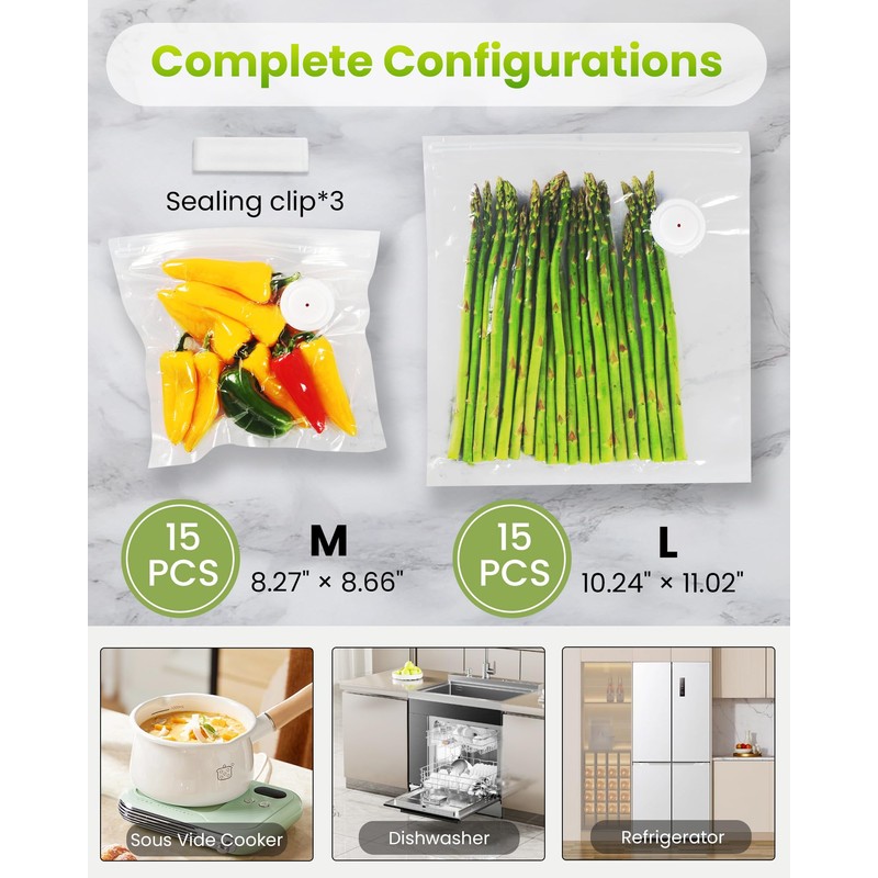 FEPPO Vacuum Sealer for Food with Visible Water Tank, Handheld