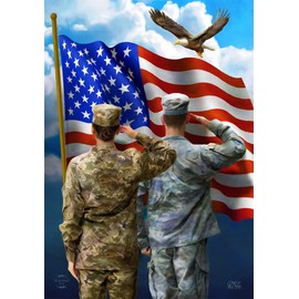 Briarwood Lane America's Heroes House Flag Military Patriotic 28" x 40"